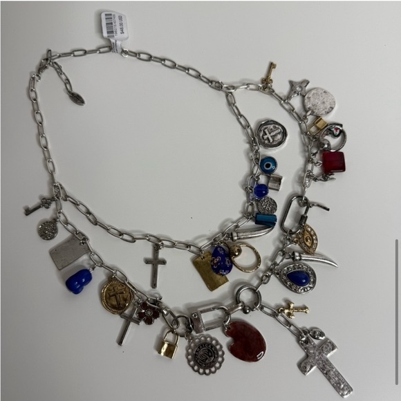 Free People Maximillion Charm Necklace. Cross My Heart. NWT!!! - Picture 4 of 8